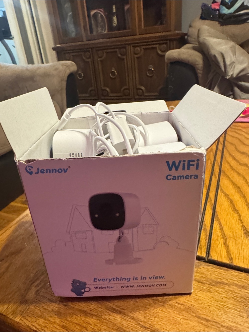 White Security Camera with Adjustable Mount - Compact Indoor/Outdoor Camera - Picture 2 of 2